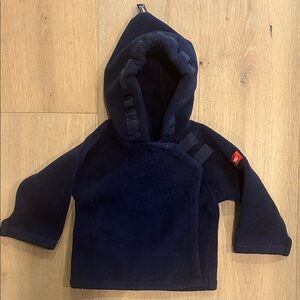 Widgeon Navy Hooded Fleece Pullover